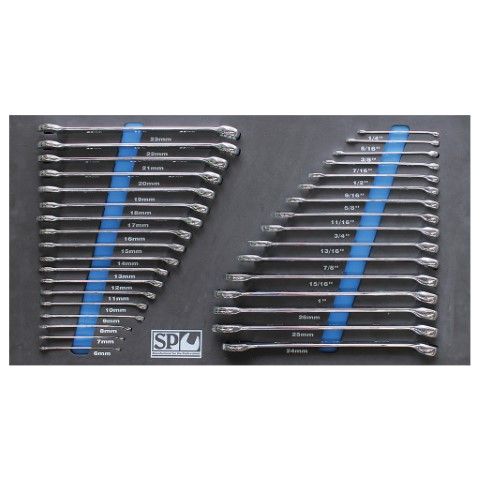 SP - EVA TOOLKIT 34PC METRIC/SAE ROE SPANNERS 